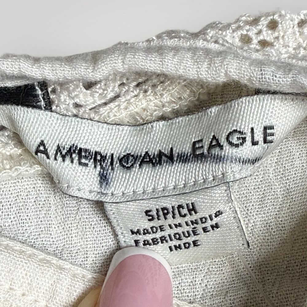 American Eagle High Neck Boho Blouse sz SP - Picture 5 of 6